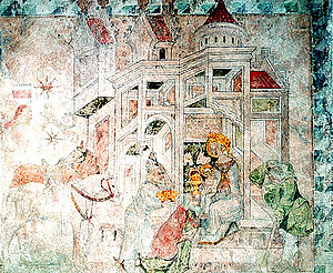 Litschau Pfarrkirche St. Michael, Fresko Chor, 1370/80
